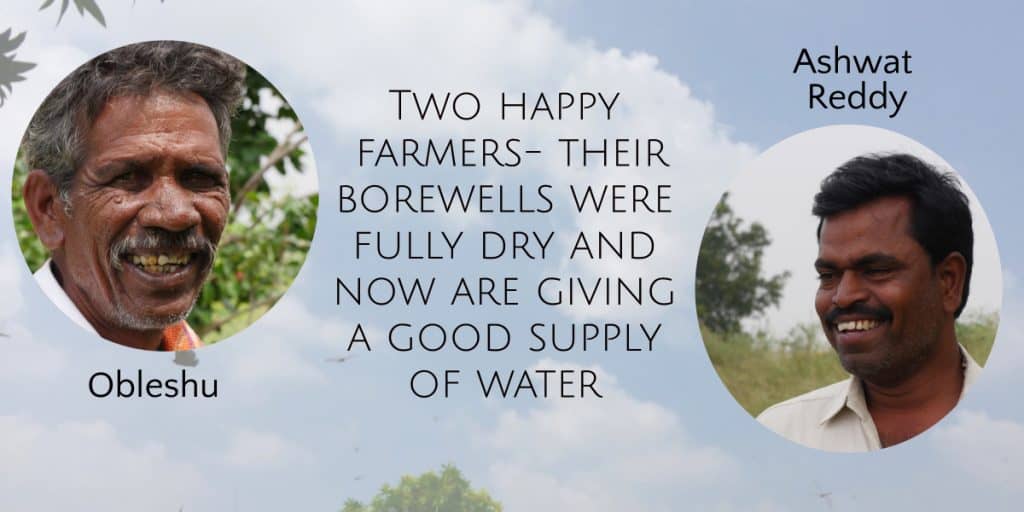 Farmers with good supply of water